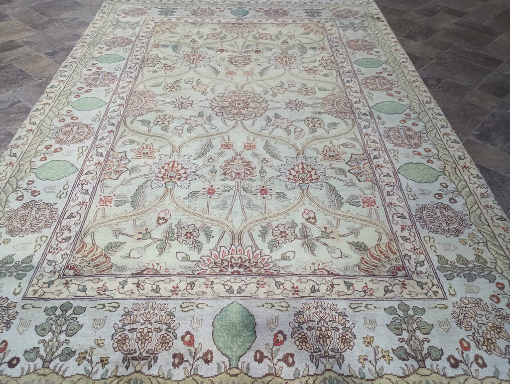 6 x 9 Light Mint Green Jaipour Quality Wool Rug #F-6324