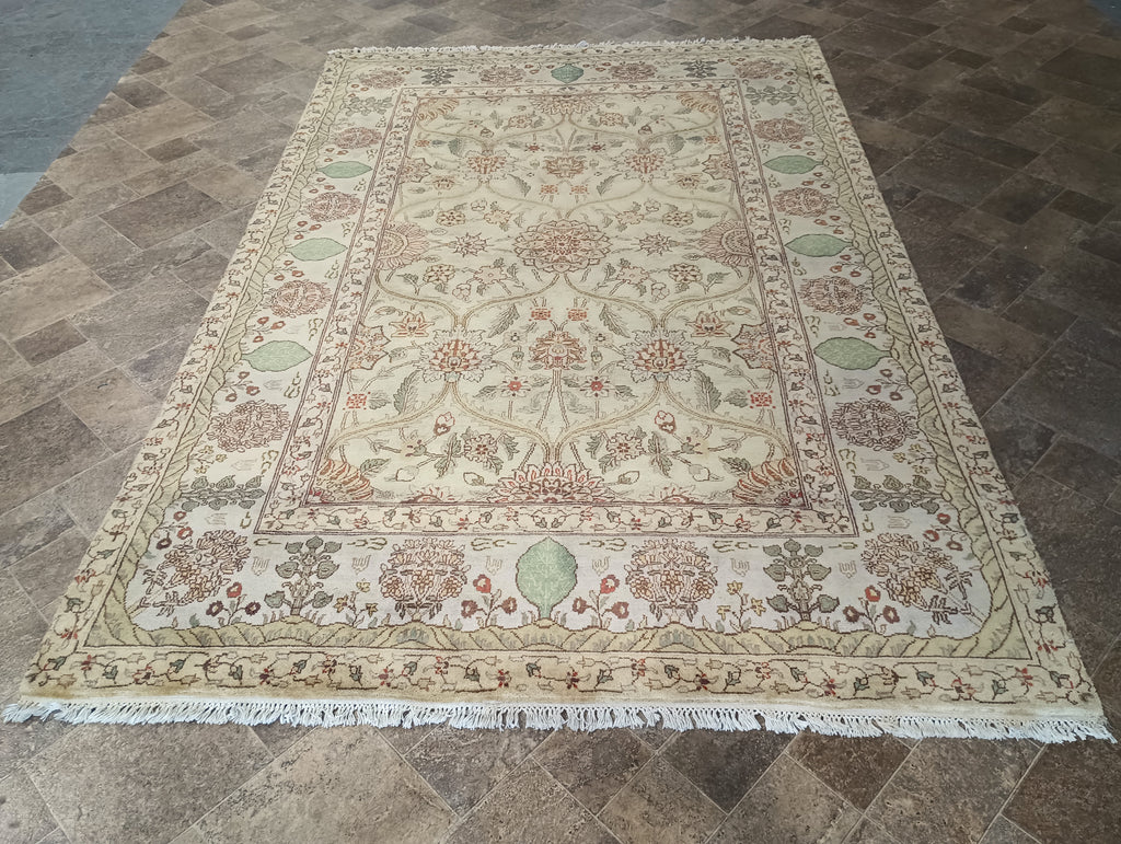 6 x 9 Light Mint Green Jaipour Quality Wool Rug #F-6324