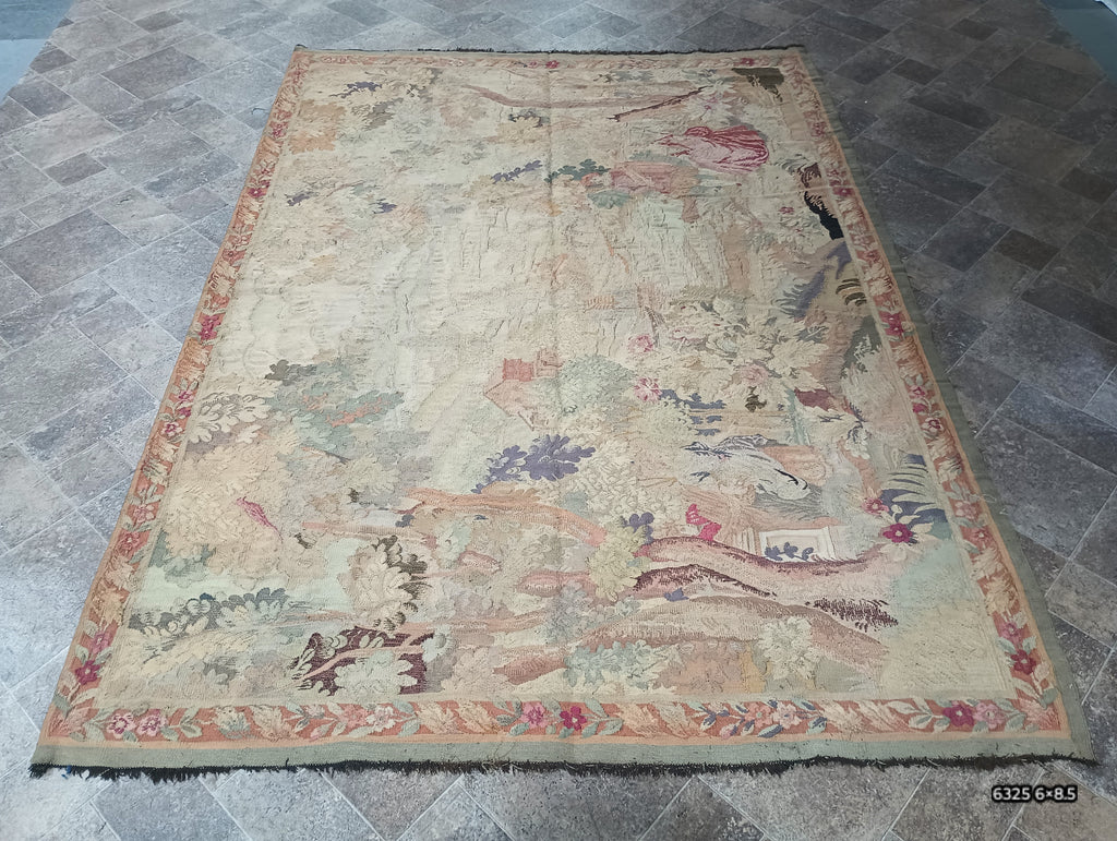 6' x 8' Tapestry Handmade  17 Century reproduction  #F-6325