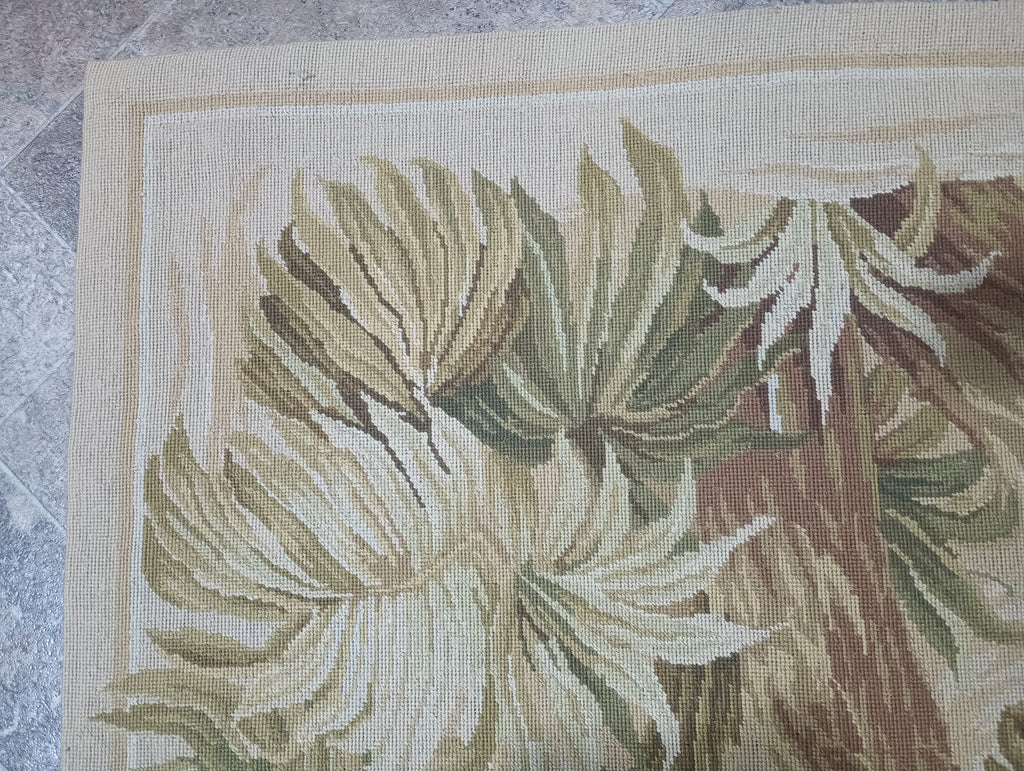 8.3 x 10.6 French Autumn Tropical Needle Point Rug #F-6329