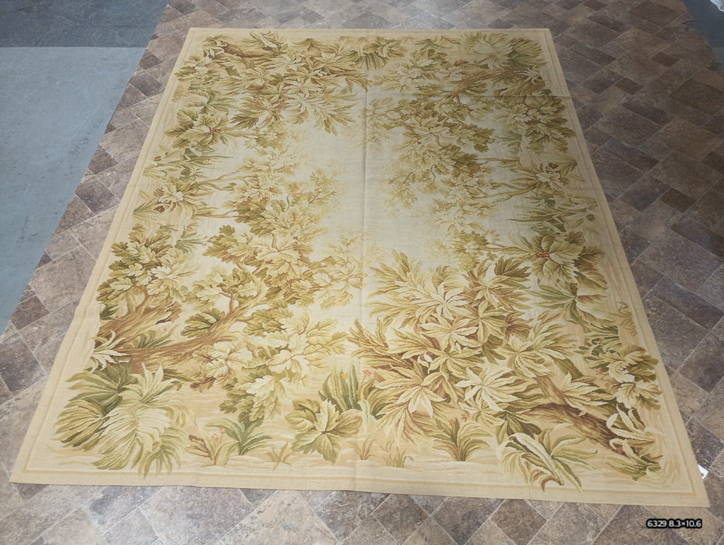 8.3 x 10.6 French Autumn Tropical Needle Point Rug #F-6329