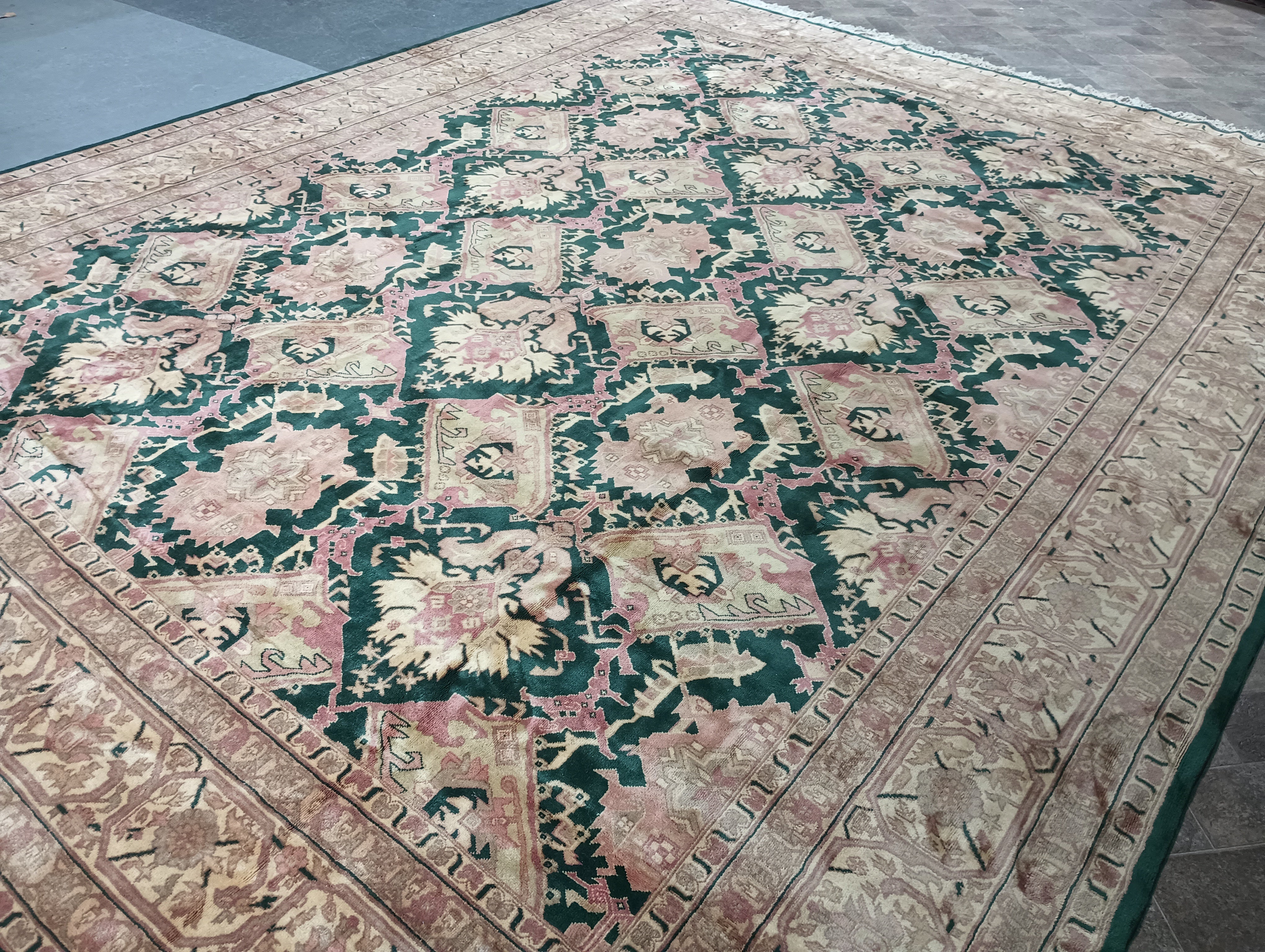 12' x 15' Emerald GREEN Turkish Azari Rug #F-6350 | www.bestrugplace ...