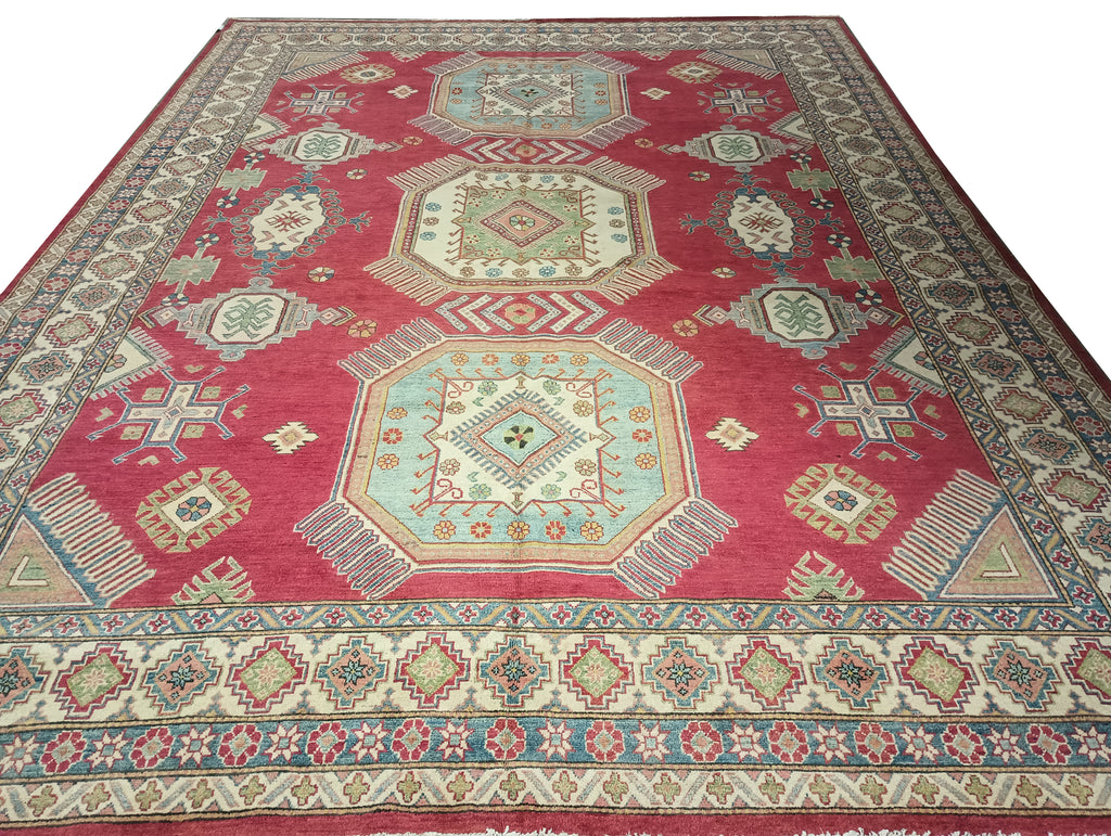 10.9 x 15.0 Kazak Rug Handmade Pakistan #B-75543