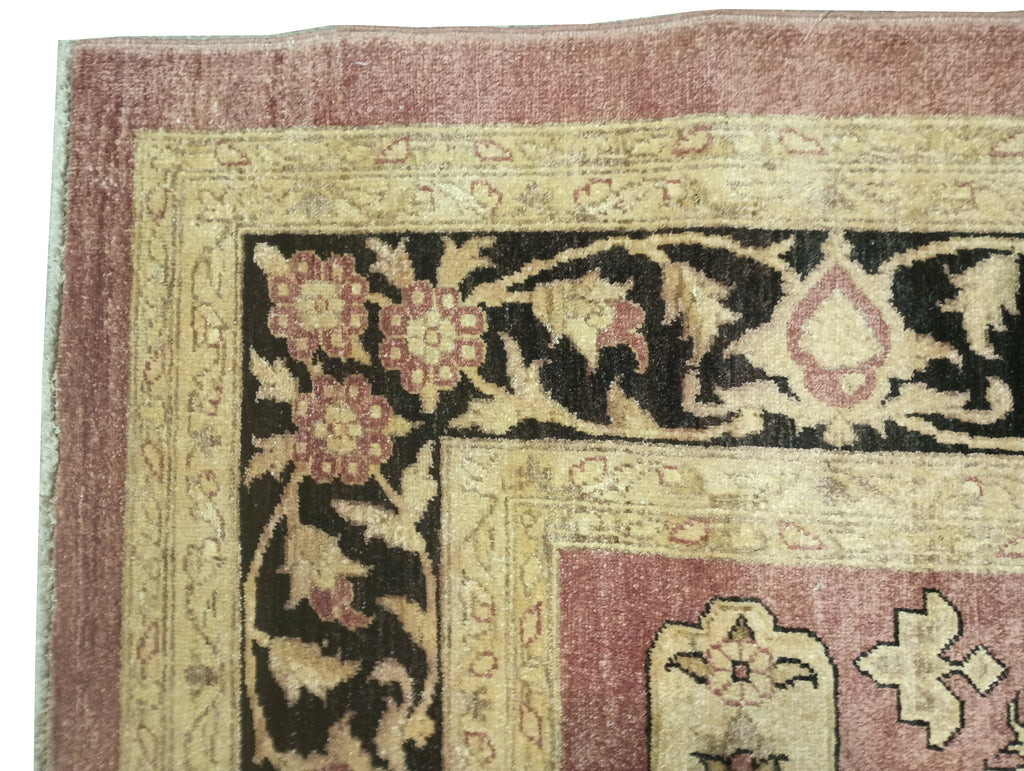 8.2 x 15.8 ODD Size Chobi Peshawar Rust Black Natural Wool LARGE Runner Rug #PIX-16381