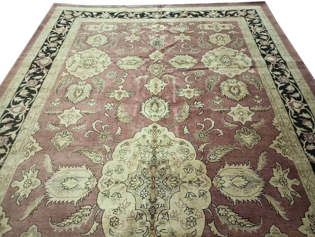 8.2 x 15.8 ODD Size Chobi Peshawar Rust Black Natural Wool LARGE Runner Rug #PIX-16381