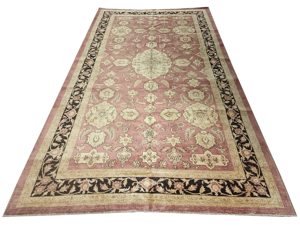 8.2 x 15.8 ODD Size Chobi Peshawar Rust Black Natural Wool LARGE Runner Rug #PIX-16381