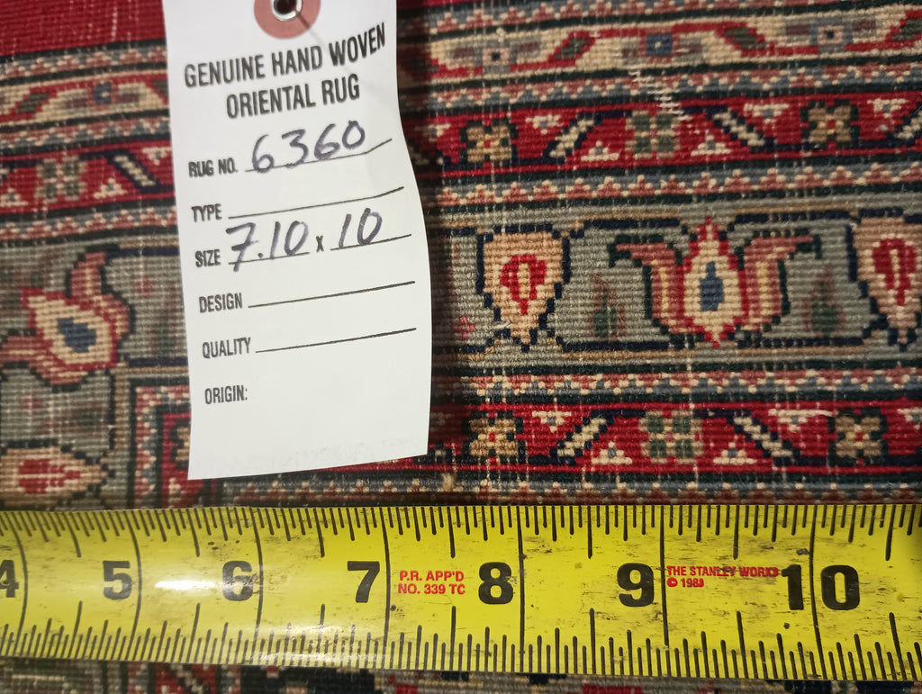 5.2 x 8 Wool and Silk Mahi Tabriz High Quality Rug Copper #F-6360