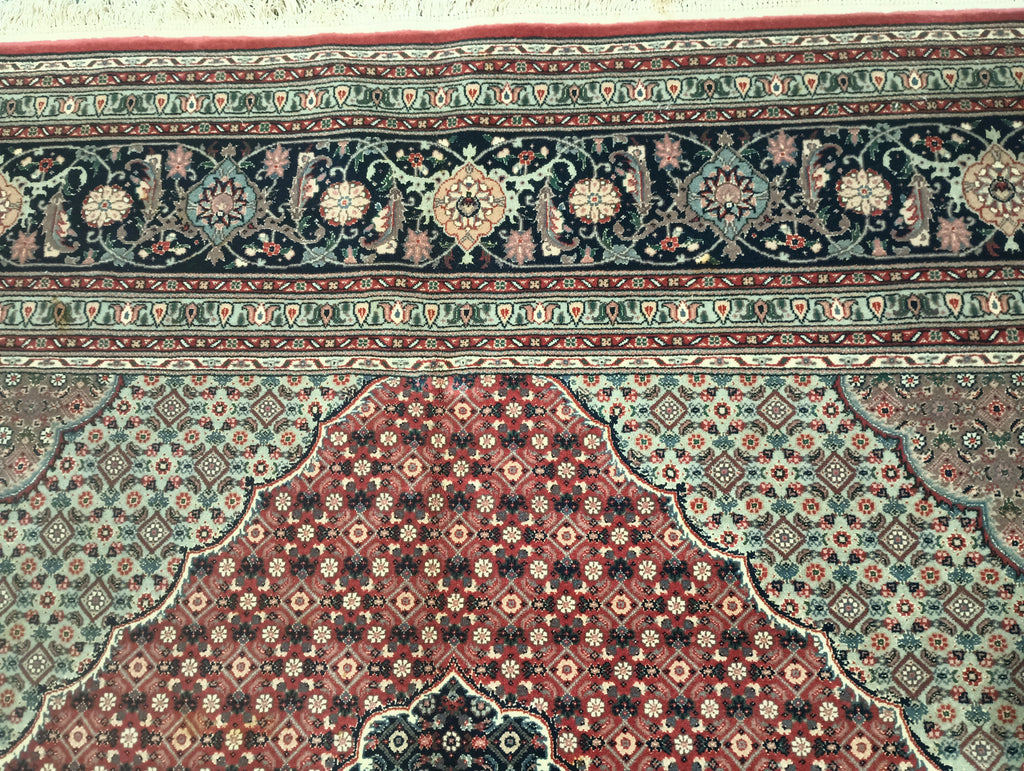 5.2 x 8 Wool and Silk Mahi Tabriz High Quality Rug Copper #F-6360