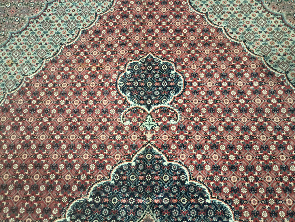 5.2 x 8 Wool and Silk Mahi Tabriz High Quality Rug Copper #F-6360