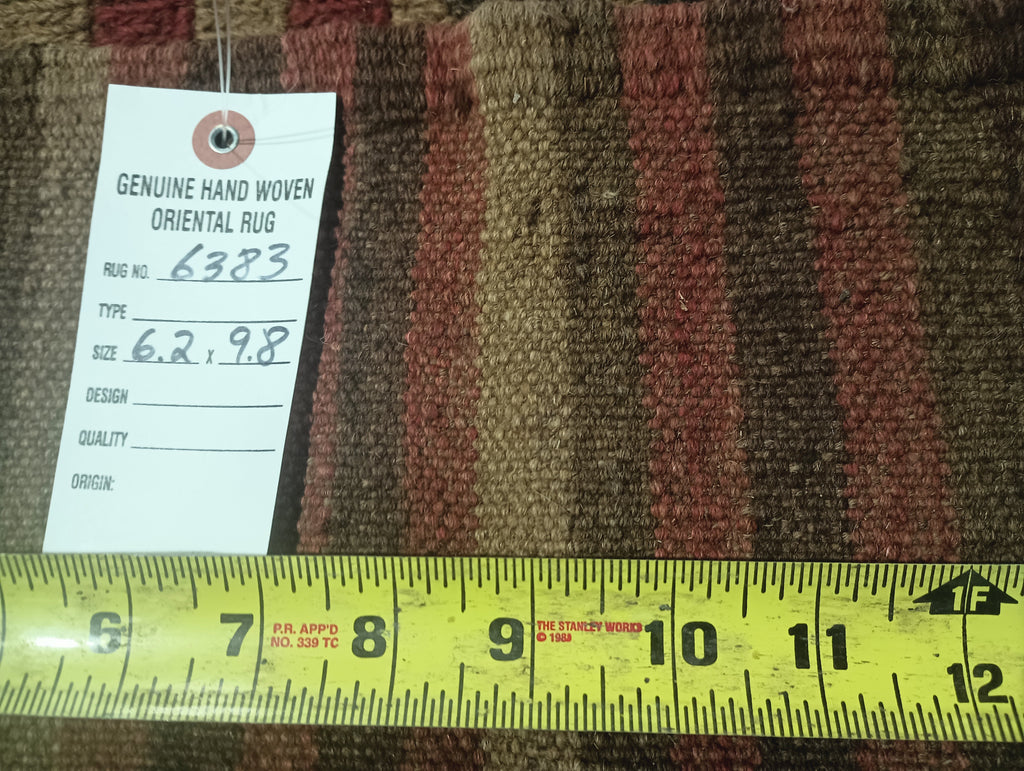 6.2 x 9.8 Afghan Tribal Wool Kilim Rug ANIMAL MOTIF #F-6383