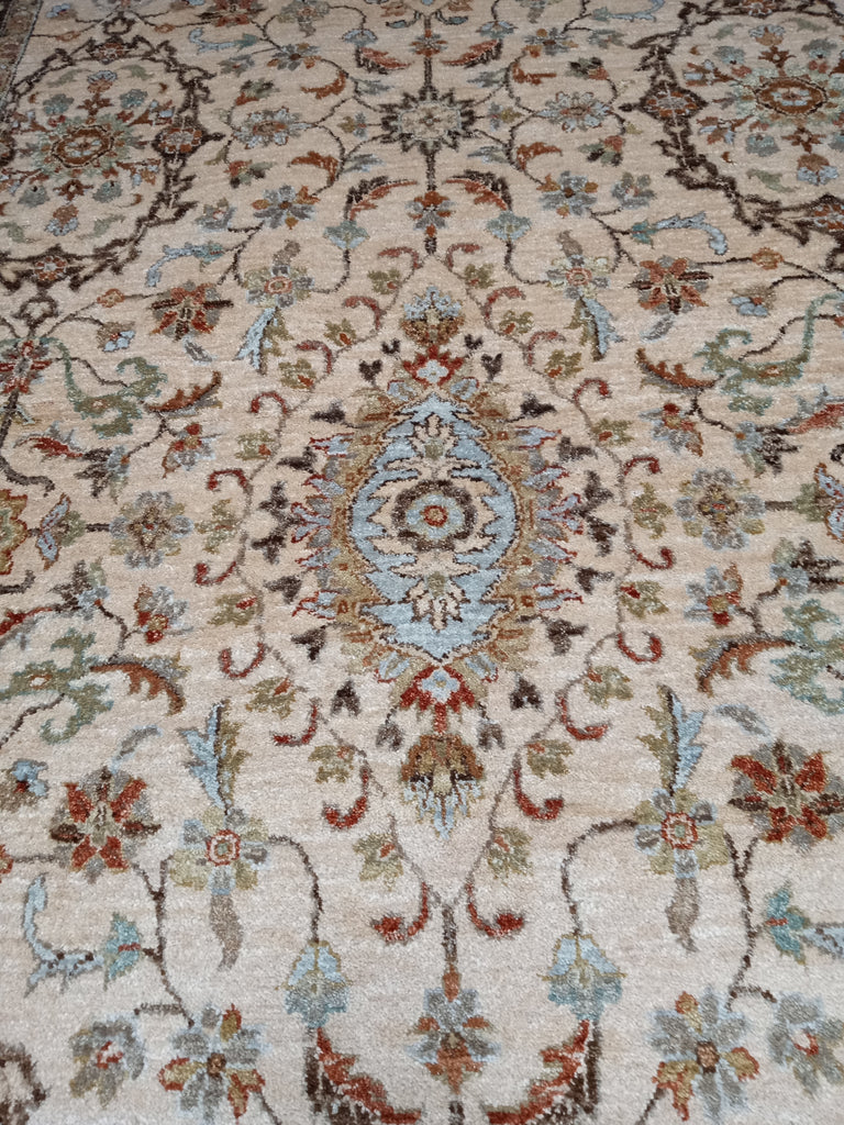 5.4 x 8.6 Natural Quality Jaipour Rug Beige Olive Brown #F-5717