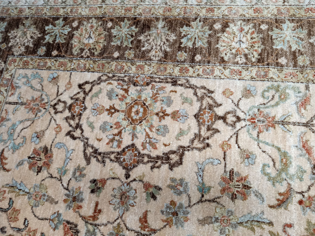 5.4 x 8.6 Natural Quality Jaipour Rug Beige Olive Brown #F-5717