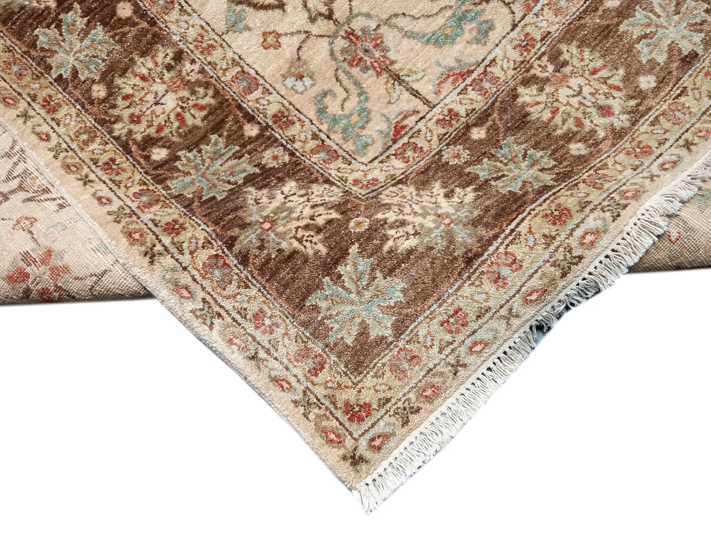 5.4 x 8.6 Natural Quality Jaipour Rug Beige Olive Brown #F-5717