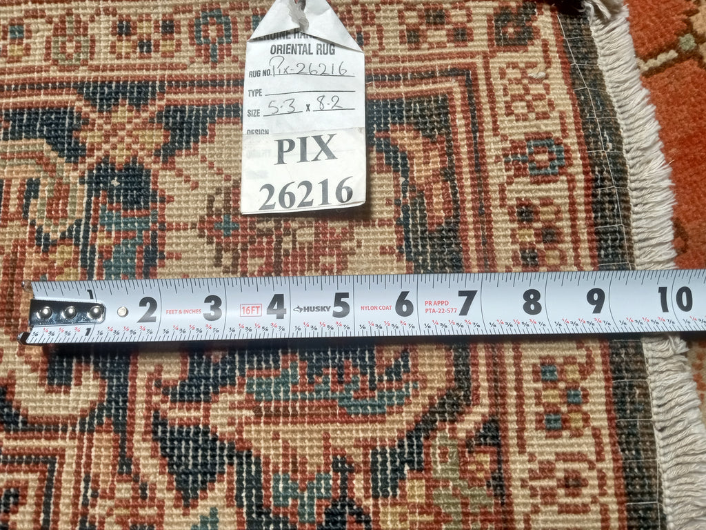 5.3 x 8.2 New Serapi Wool Handmade Rug #PIX-26216