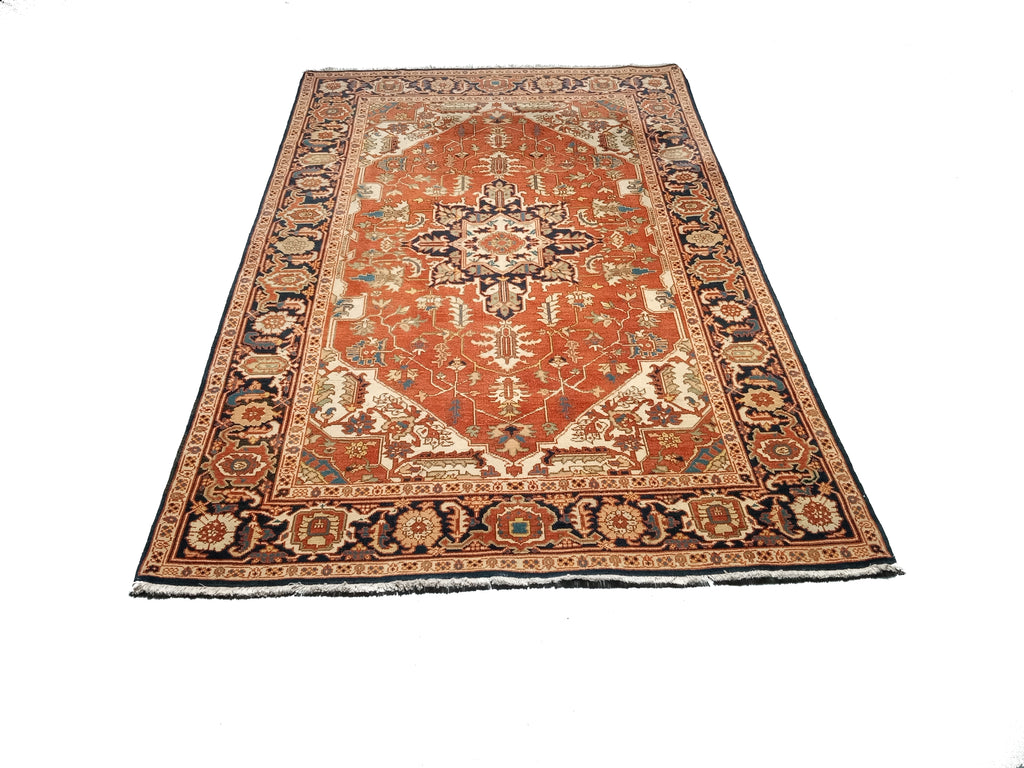 5.3 x 8.2 New Serapi Wool Handmade Rug #PIX-26216