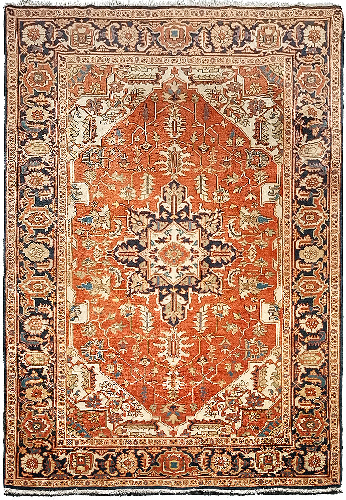 5.3 x 8.2 New Serapi Wool Handmade Rug #PIX-26216