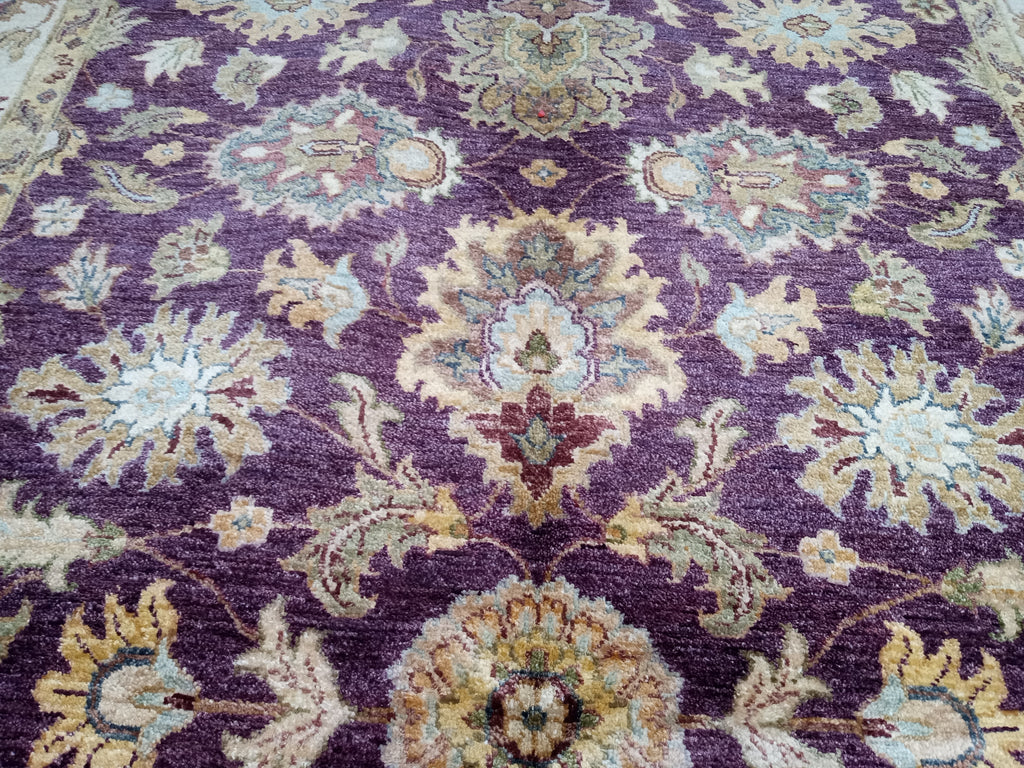 5 x 8.3 Wine Vegetable Dyed Chobi Rug 74014