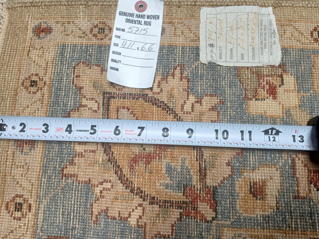 5.0 x 6.6 Quality Jaipour Rug Beige Blue #F-5715