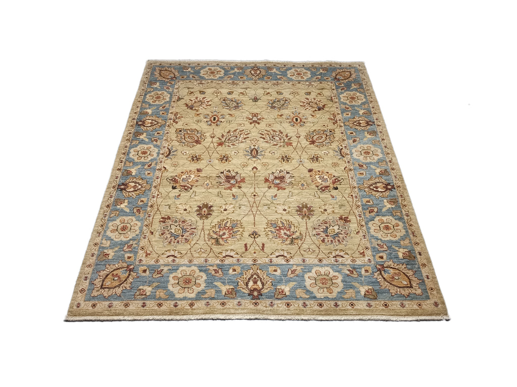 5.0 x 6.6 Quality Jaipour Rug Beige Blue #F-5715