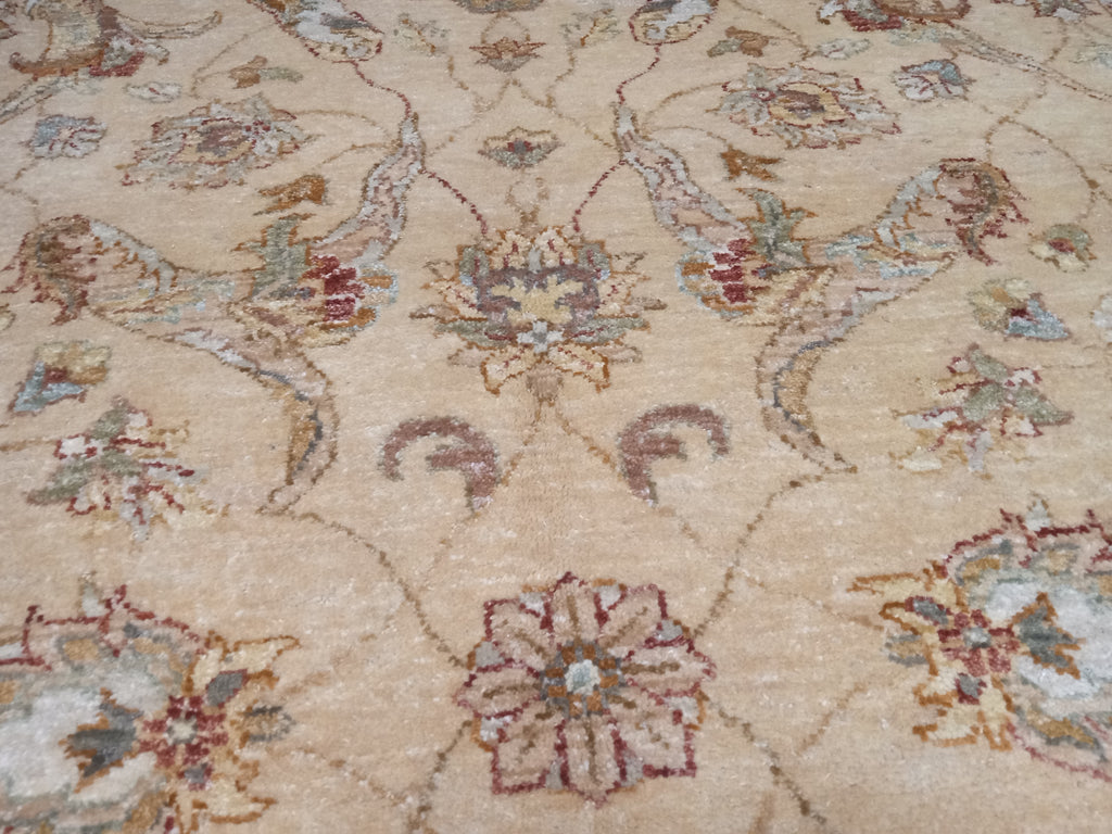 5.1 x 8 Quality Agra Handmade Rug NEUTRAL #F-5770