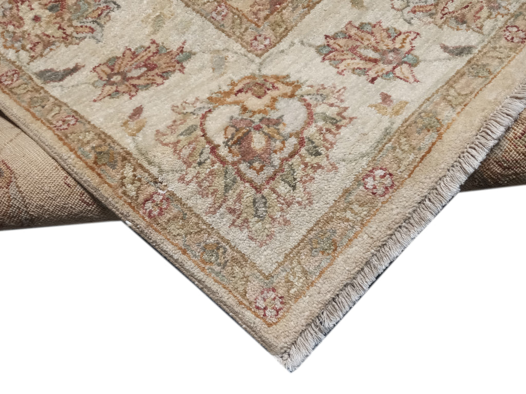 5.1 x 8 Quality Agra Handmade Rug NEUTRAL #F-5770