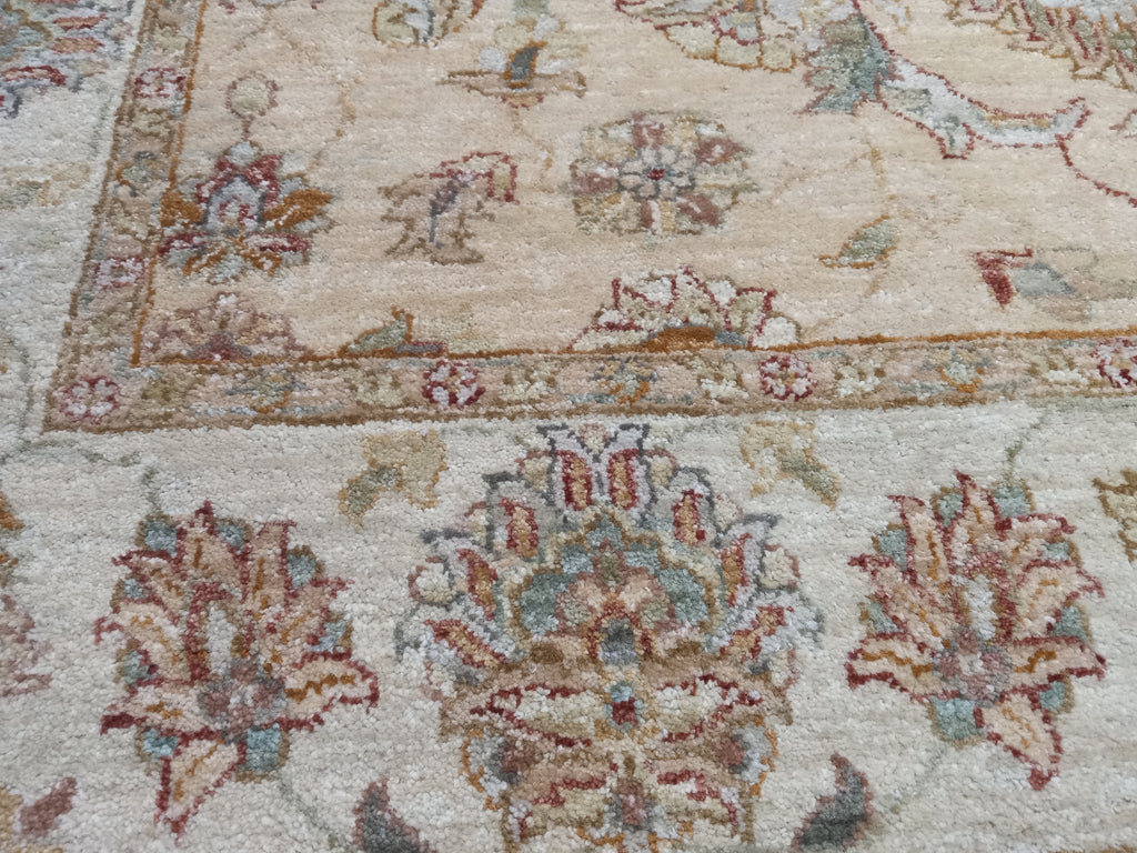 5.1 x 8 Quality Agra Handmade Rug NEUTRAL #F-5770