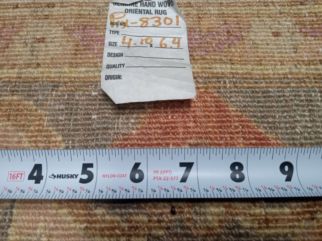 4.10 x 6.4 Apricot Chobi Peshawar Rug 8301