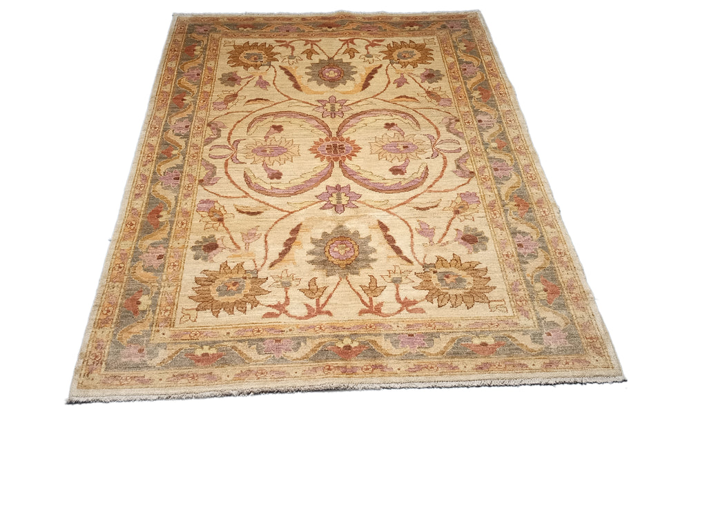 4.10 x 6.4 Apricot Chobi Peshawar Rug 8301