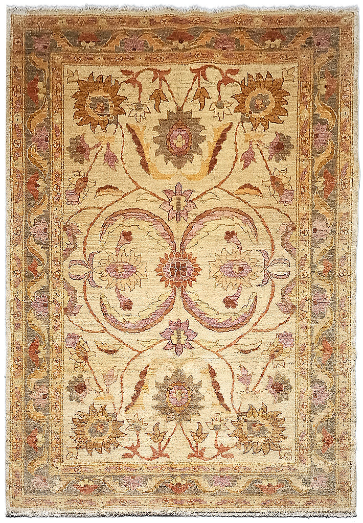 4.10 x 6.4 Apricot Chobi Peshawar Rug 8301