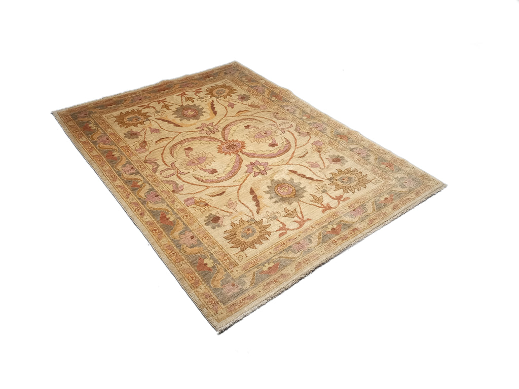4.10 x 6.4 Apricot Chobi Peshawar Rug 8301