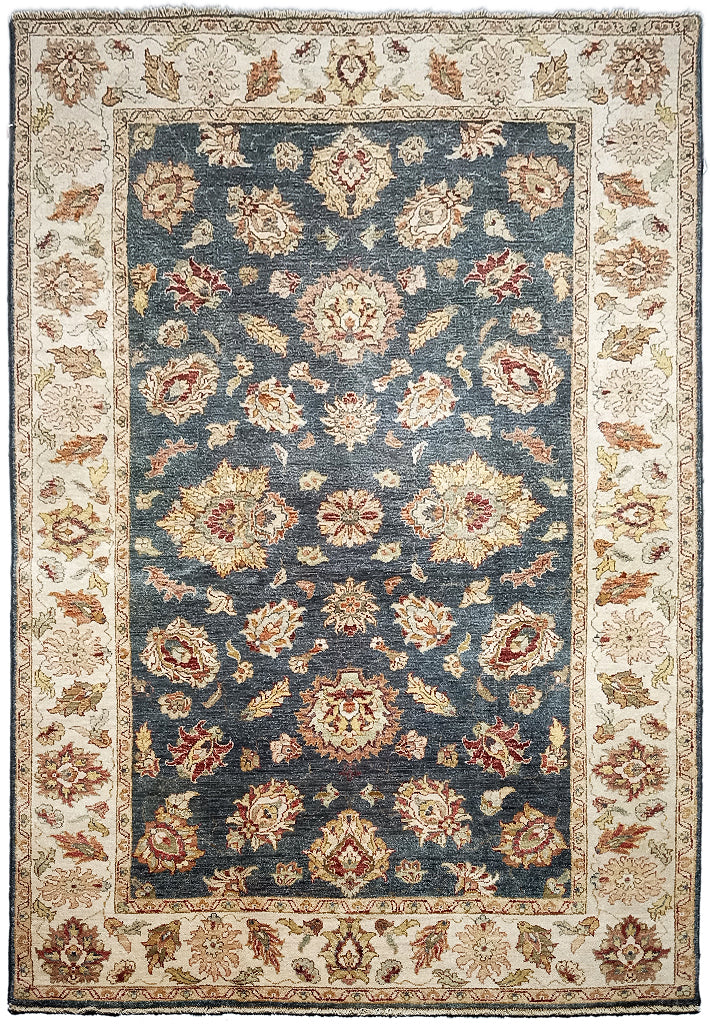 5 x 8 Navy Vegetable Dyed Chobi Rug 74061