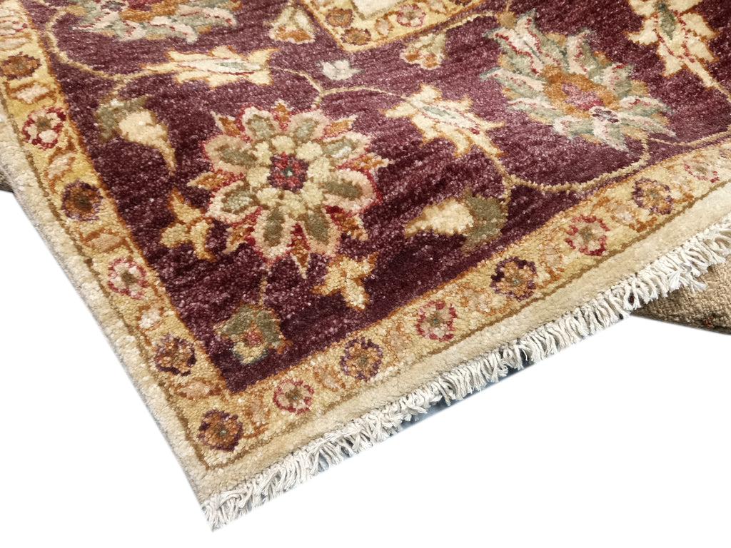 5.5 x 8.5 Creamy Vegetable Dyed Chobi Handmade Rug 73613