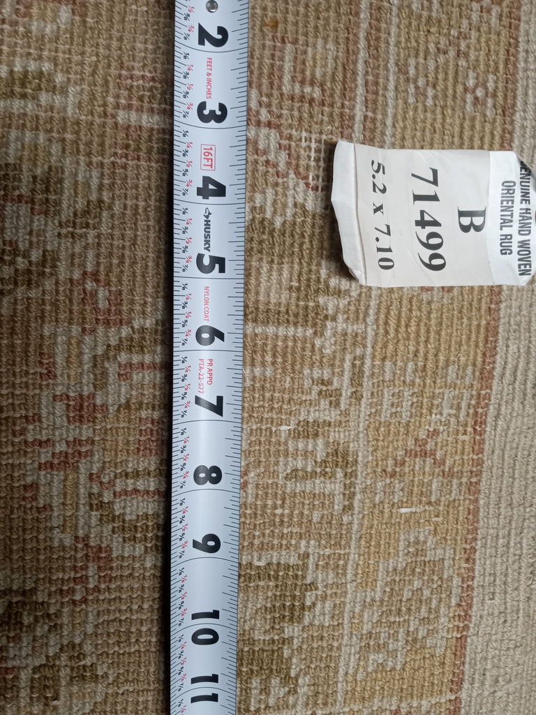 5.2 x 8.0 New handmade Oushak Chobi Rug 71499