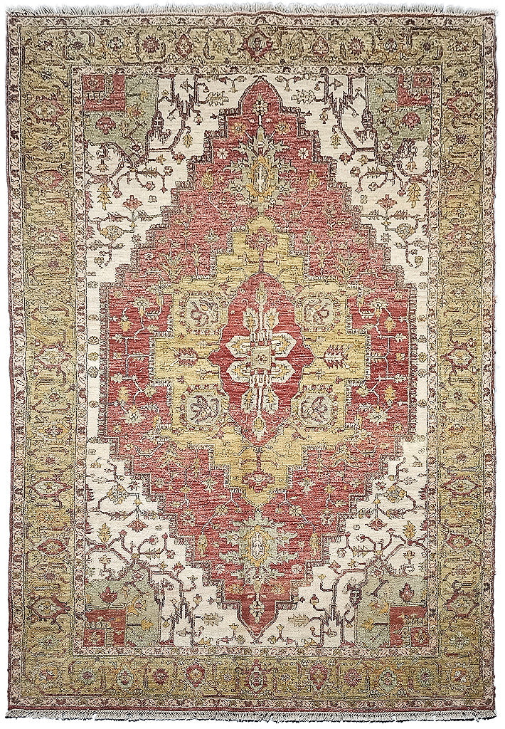 5.2 x 8.6 Vegetable Dyed Serapi Chobi Rug