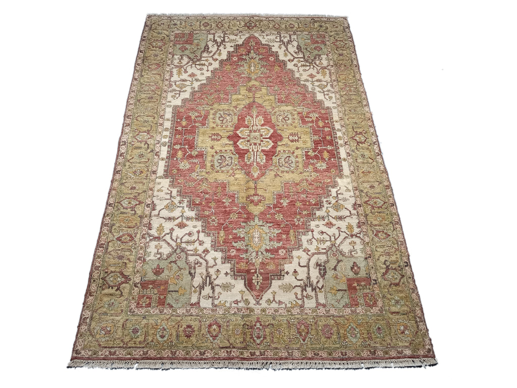 5.2 x 8.6 Vegetable Dyed Serapi Chobi Rug