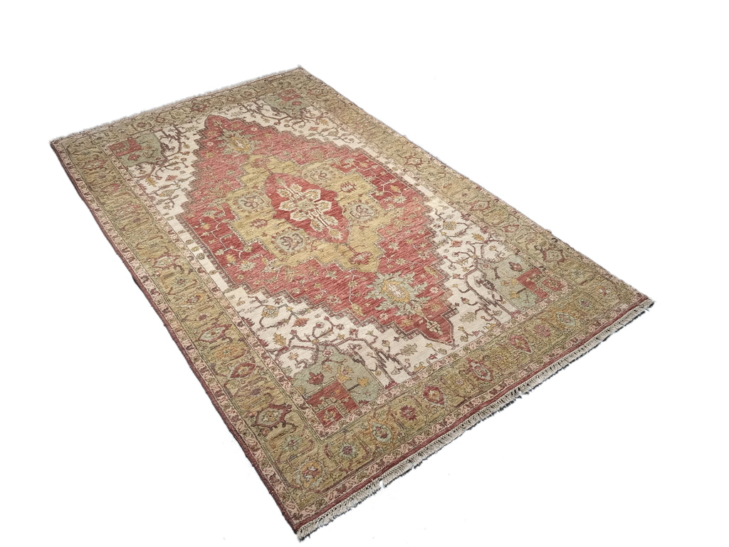 5.2 x 8.6 Vegetable Dyed Serapi Chobi Rug