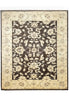 Load image into Gallery viewer, 5 x 6.3 BLACK Ziglar Rug Handmade Pakistan NATURAL WOOL #PIX-25370