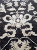 Load image into Gallery viewer, 5 x 6.3 BLACK Ziglar Rug Handmade Pakistan NATURAL WOOL #PIX-25370
