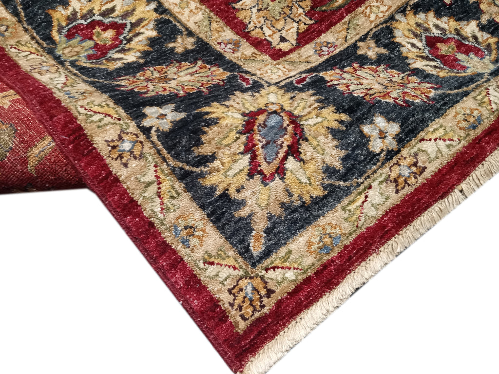 5.3 x 8 New Handmade Organic Wool Vegetable Dyed Chobi Rug #74069