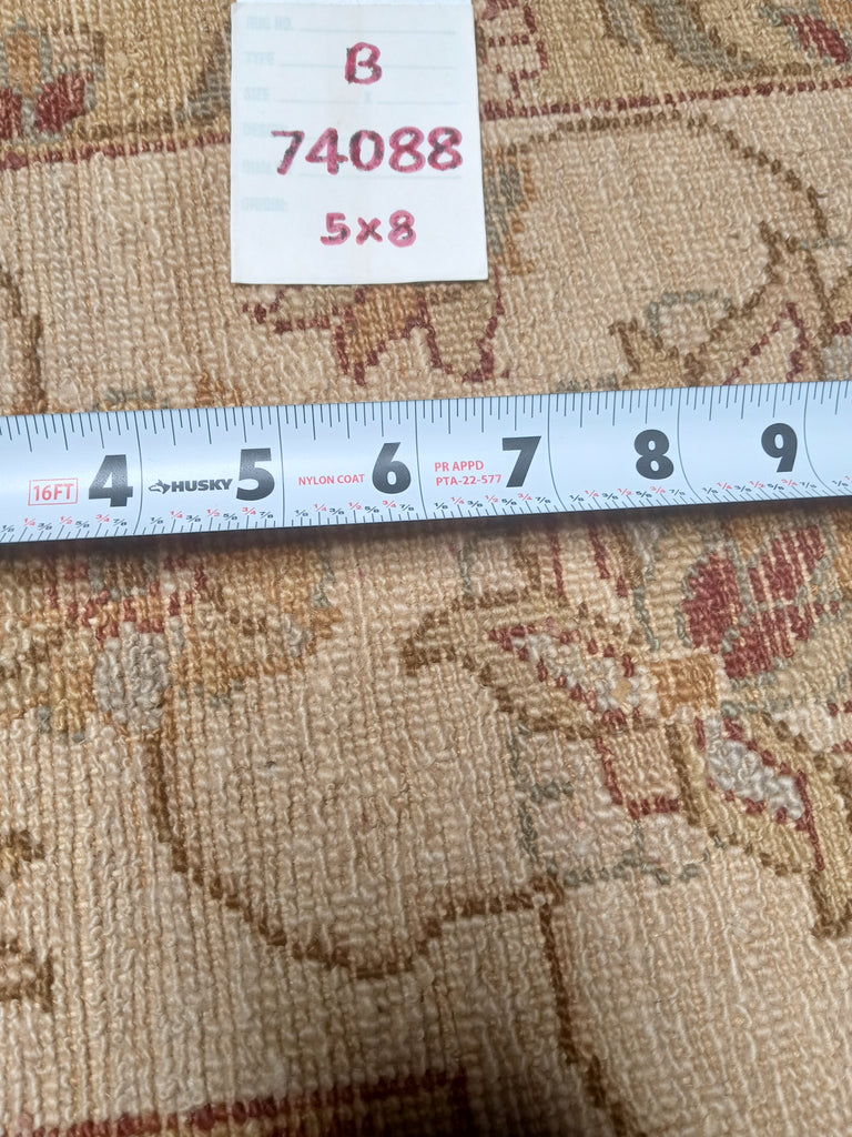 5 x 8 New Vegetable Dyed Chobi Rug Natural Wool 74088