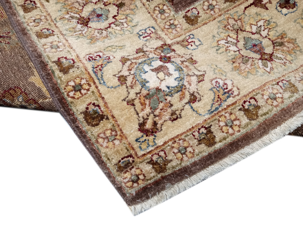 5.5 x 8.6 Chocolate Brown Chobi Peshawar Rug 14815