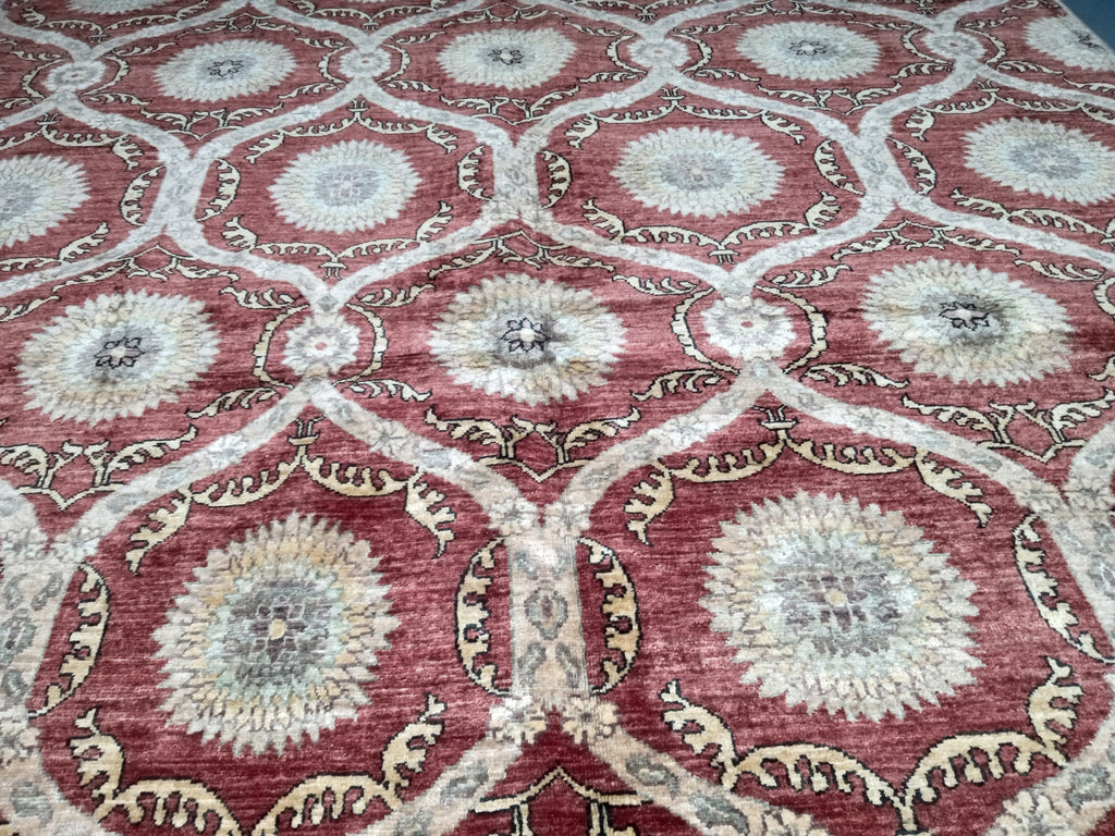 6 x 8.10 Transitional Modern Handmade Natural Ghazni Wool Rug #PIX-HT-8814