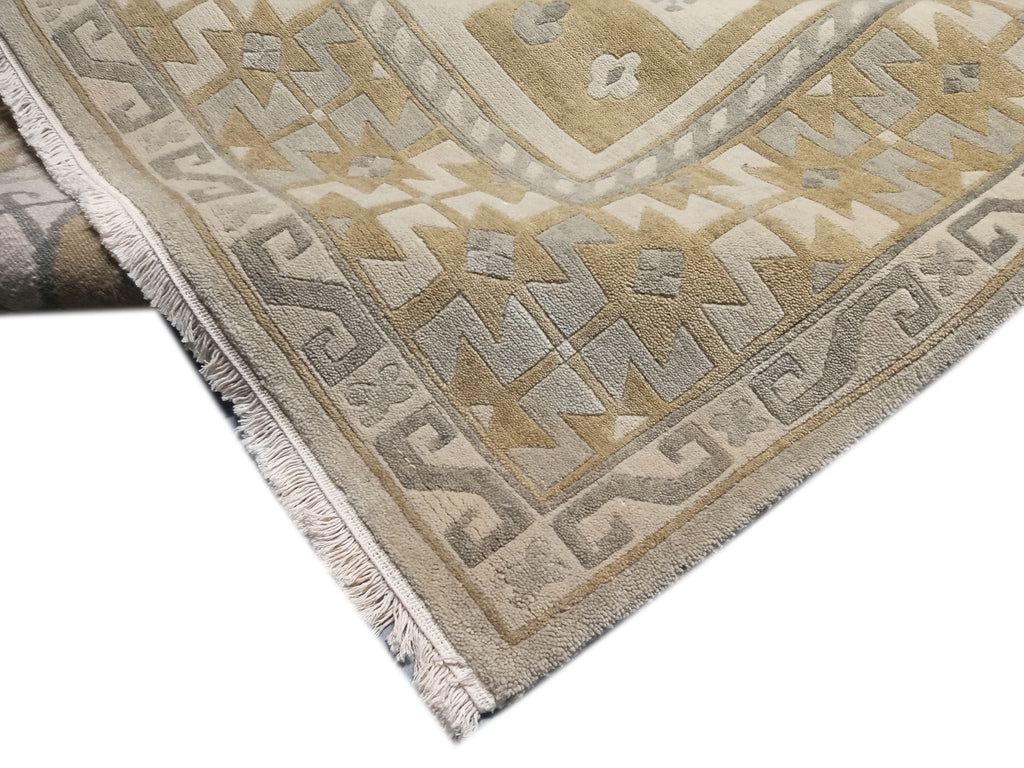 6.3 x 9.5 New Serapi Rug Handmade Wool India NEUTRAL COLORS #R-52