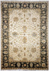 Load image into Gallery viewer, 6&#39; x 9&#39; NEW QUALITY HANDMAD JAIPOUR RUG  IVORY BLACK #D-10