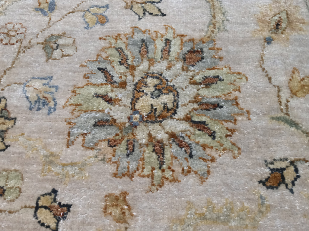 6' x 9' NEW QUALITY HANDMAD JAIPOUR RUG  IVORY BLACK #D-10