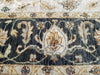 Load image into Gallery viewer, 6&#39; x 9&#39; NEW QUALITY HANDMAD JAIPOUR RUG  IVORY BLACK #D-10