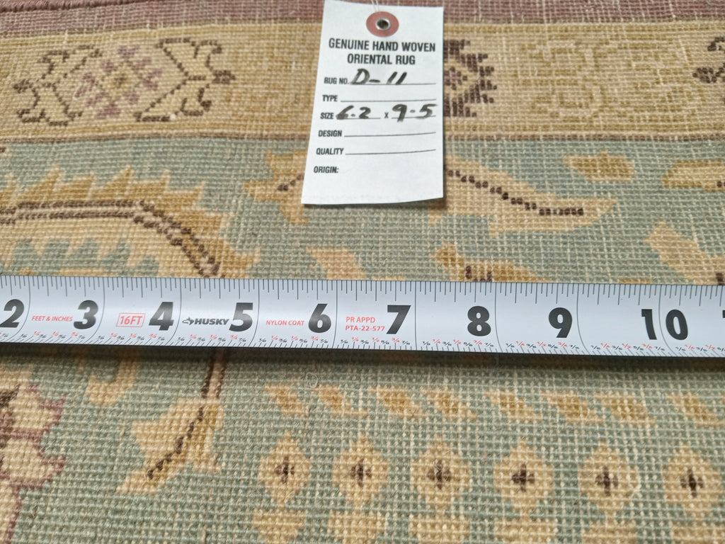 6' x 9' Handmade Agra Rug Natural Wool Vegie Dye #D-11
