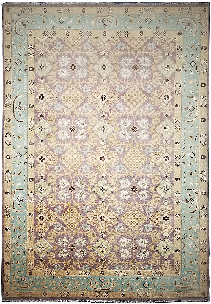 6' x 9' Handmade Agra Rug Natural Wool Vegie Dye #D-11