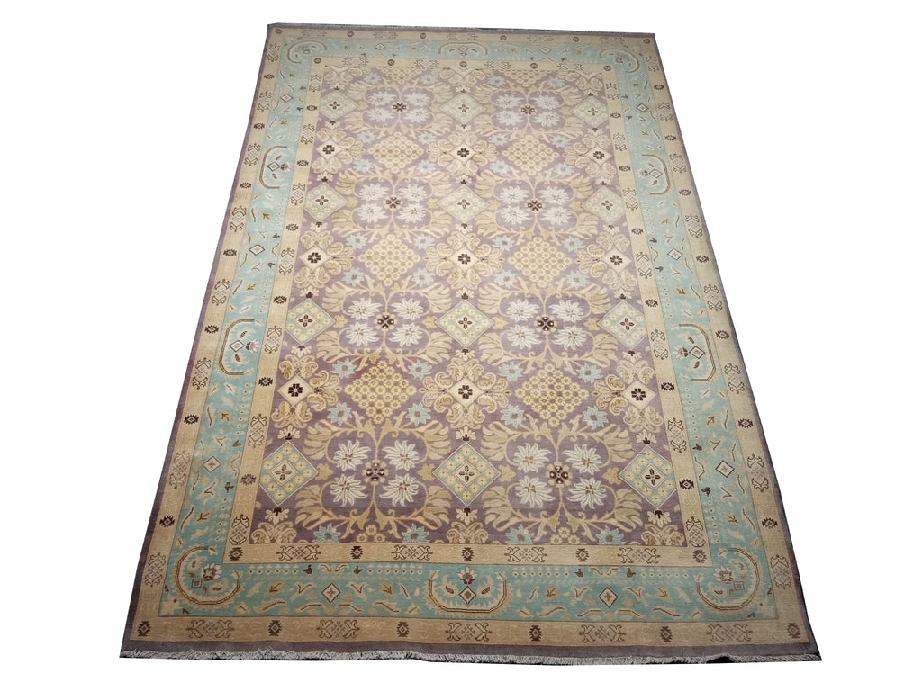 6' x 9' Handmade Agra Rug Natural Wool Vegie Dye #D-11