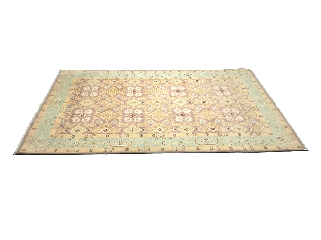 6' x 9' Handmade Agra Rug Natural Wool Vegie Dye #D-11